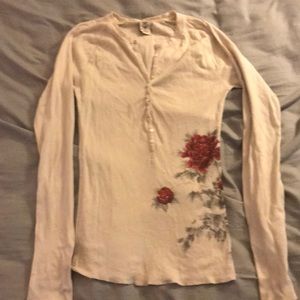 Lucky Brand Long Sleeve Rose T